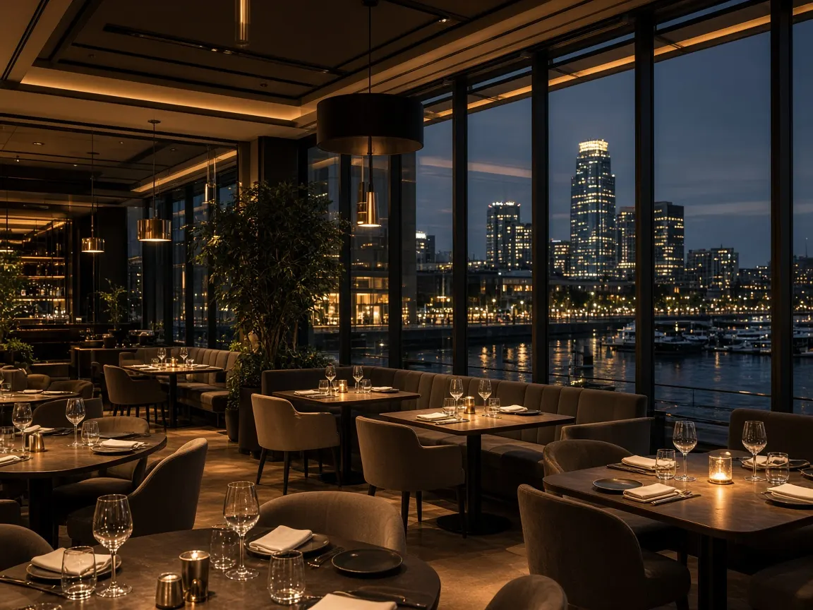 Brasserie Norte Cocina con mesa contemporánea